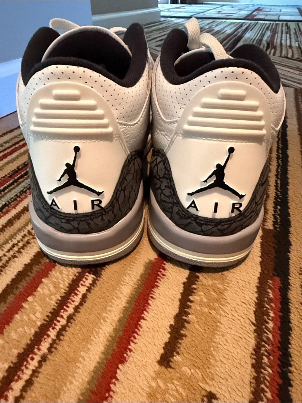 Jordan White Black Red Jumpman Retro Basketball Sneakers
